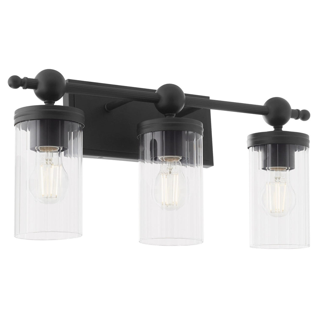 Quorum Lee Boulevard by Tamara Day 560-3-59 Bath Vanity Light 22 in. wide - Matte Black