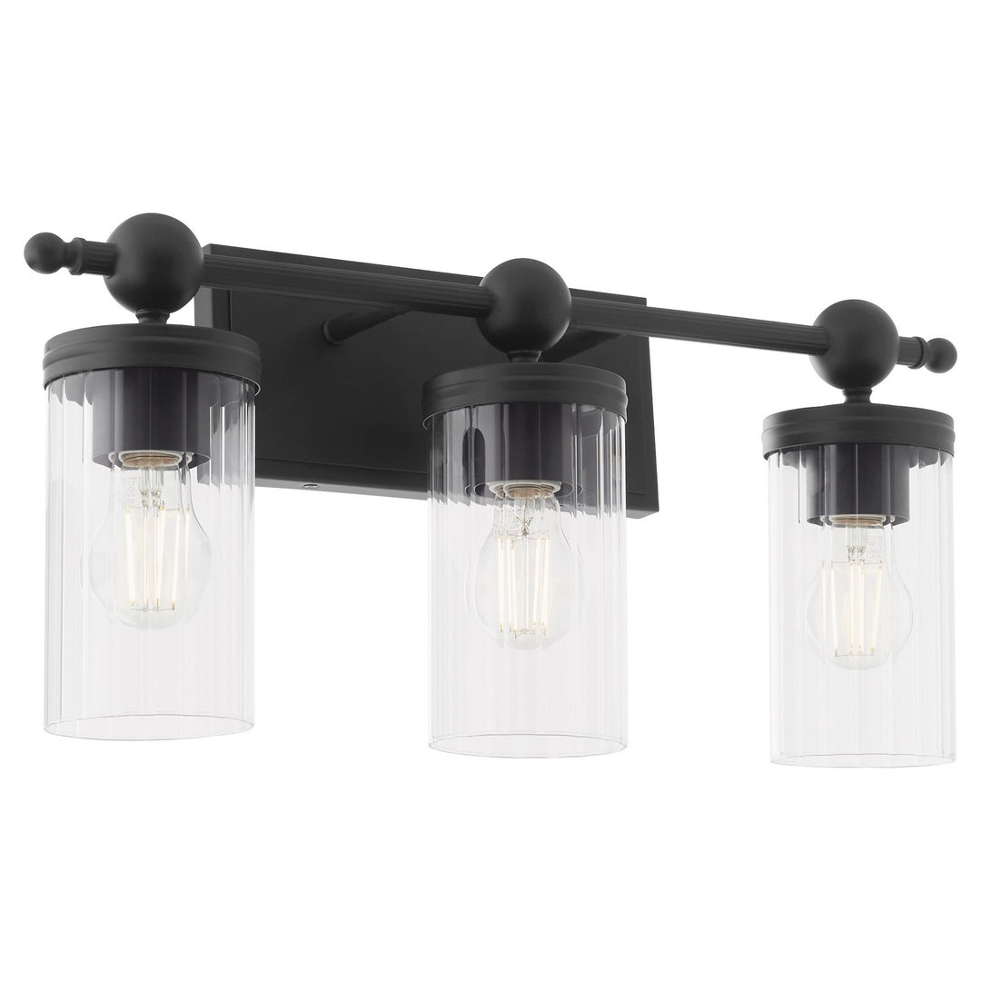 Quorum Lee Boulevard by Tamara Day 560-3-59 Bath Vanity Light 22 in. wide - Matte Black