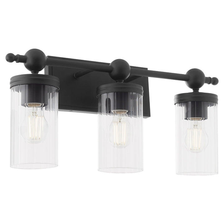 Quorum Lee Boulevard by Tamara Day 560-3-59 Bath Vanity Light 22 in. wide - Matte Black