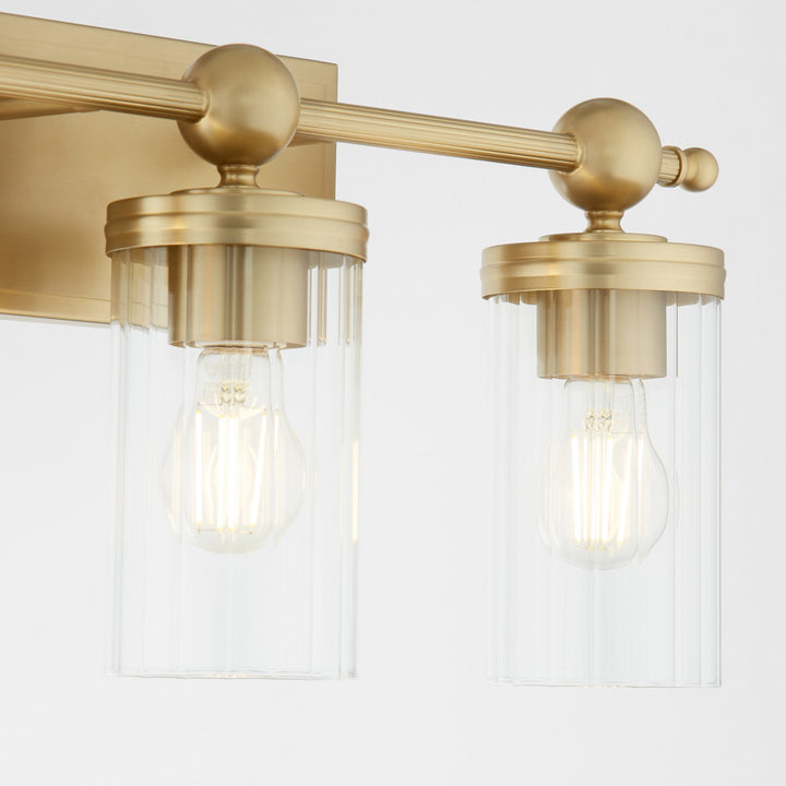 Quorum Lee Boulevard by Tamara Day 560-3-80 Bath Vanity Light 22 in. wide - Aged Brass