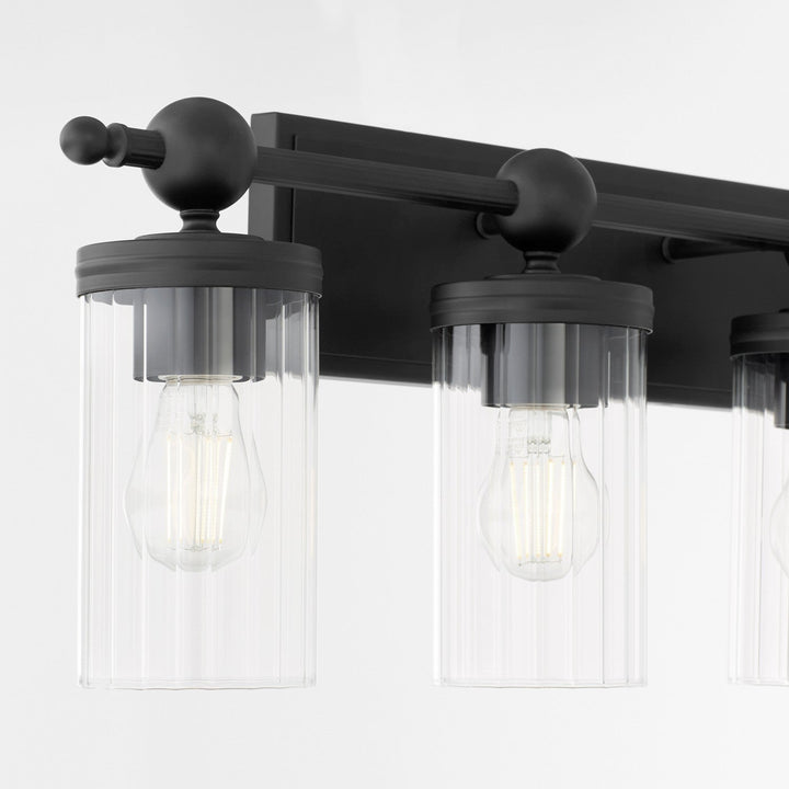 Quorum Lee Boulevard by Tamara Day 560-4-59 Bath Vanity Light 30 in. wide - Matte Black