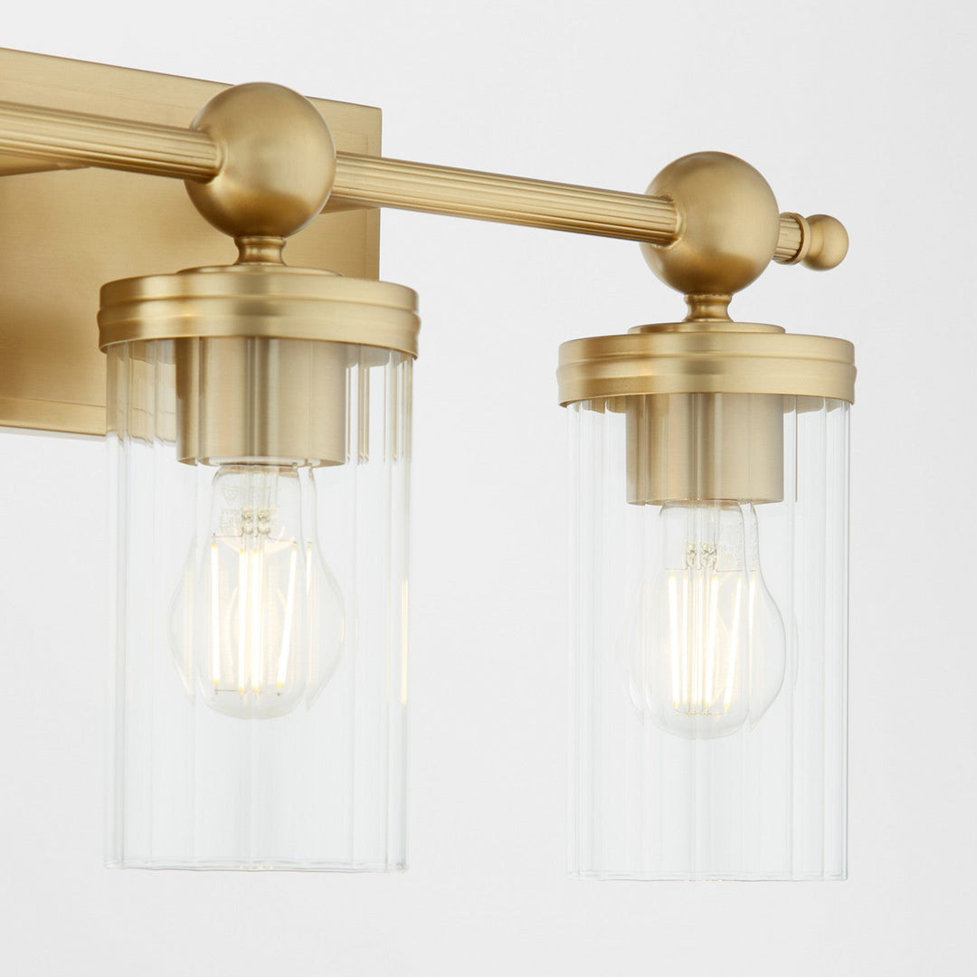 Quorum Lee Boulevard by Tamara Day 560-4-80 Bath Vanity Light 30 in. wide - Aged Brass