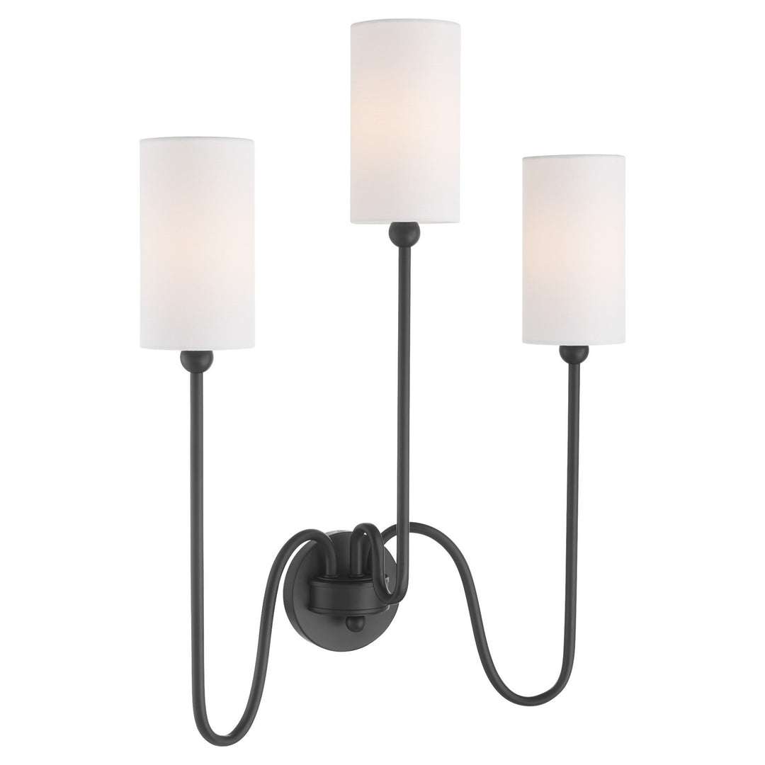 Quorum Charlotte by Tamara Day 597-3-59 Wall Sconce Light - Matte Black