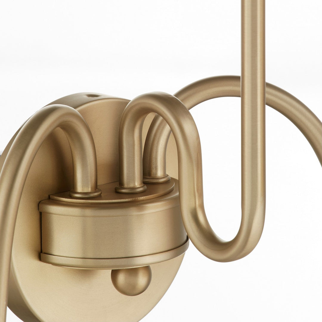 Quorum Charlotte by Tamara Day 597-3-80 Wall Sconce Light - Aged Brass