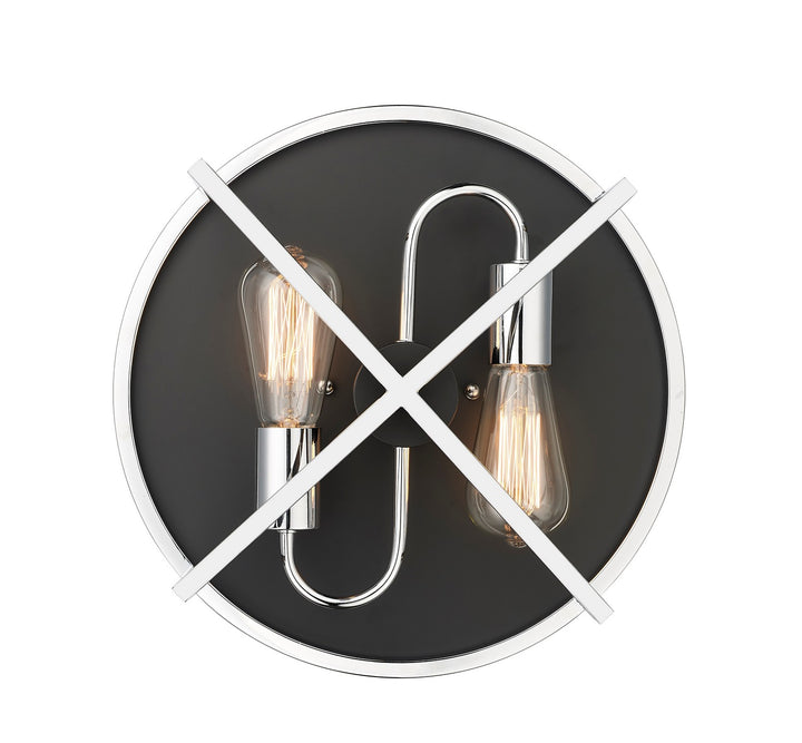 Bethel International YS22130C14BCH Ceiling Light - Black & Chrome