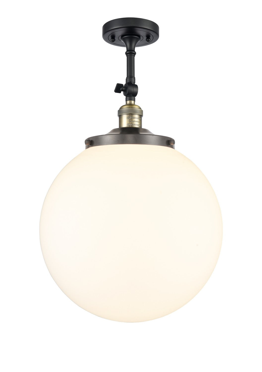 Innovations Franklin Restoration 201F-BAB-G201-14 Ceiling Light - Black Antique Brass