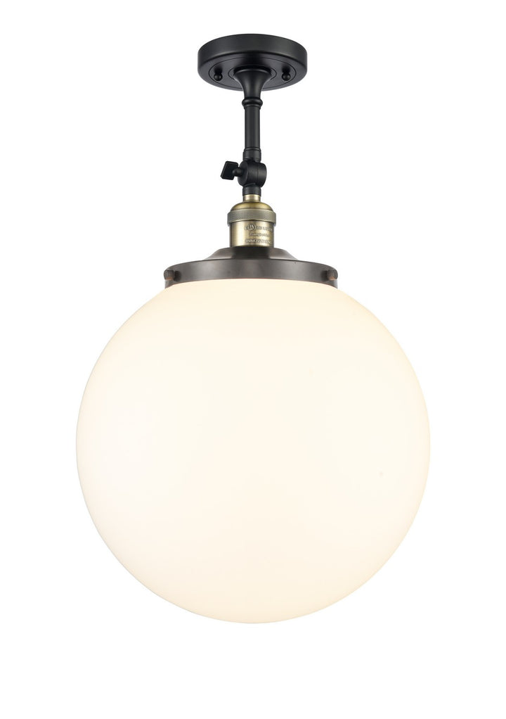 Innovations Franklin Restoration 201F-BAB-G201-14 Ceiling Light - Black Antique Brass