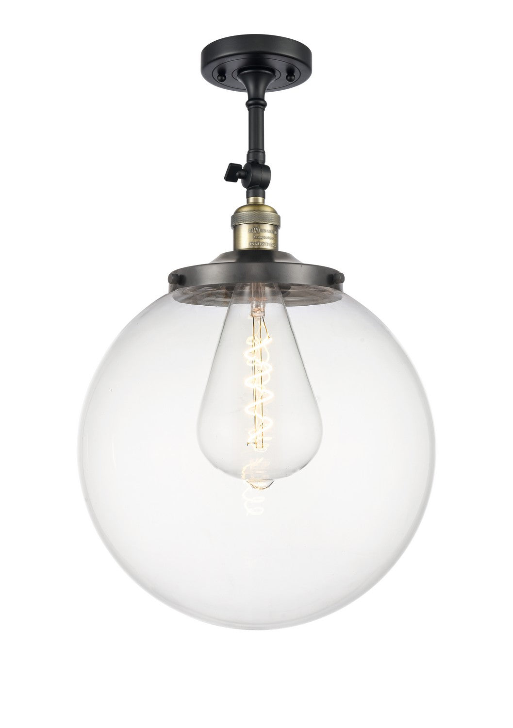 Innovations Franklin Restoration 201F-BAB-G202-14 Ceiling Light - Black Antique Brass