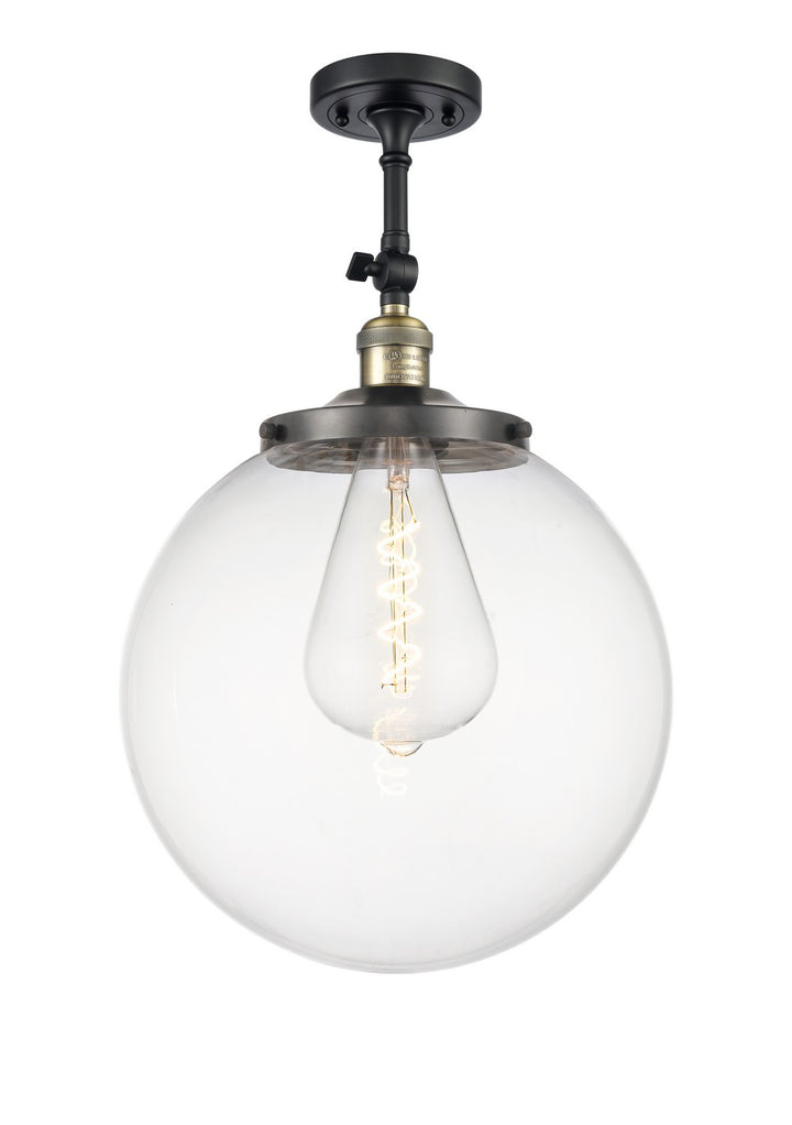 Innovations Franklin Restoration 201F-BAB-G202-14 Ceiling Light - Black Antique Brass