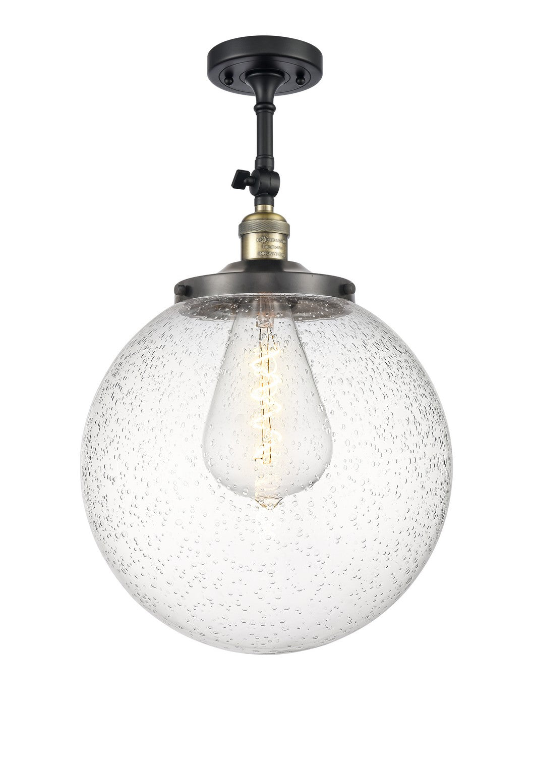 Innovations Franklin Restoration 201F-BAB-G204-14 Ceiling Light - Black Antique Brass