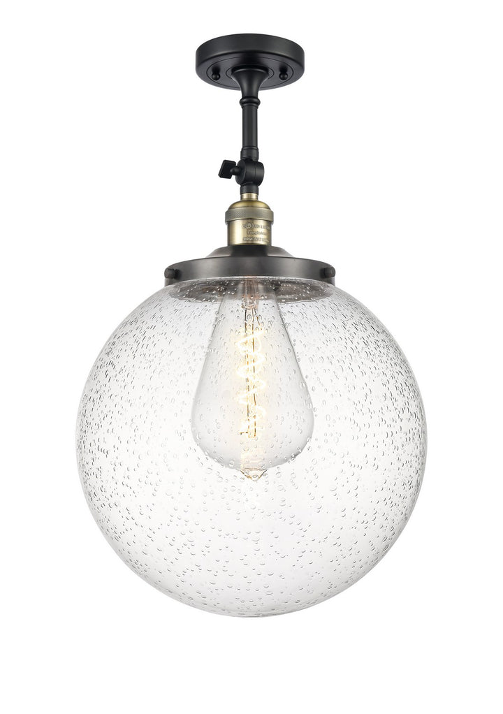 Innovations Franklin Restoration 201F-BAB-G204-14 Ceiling Light - Black Antique Brass