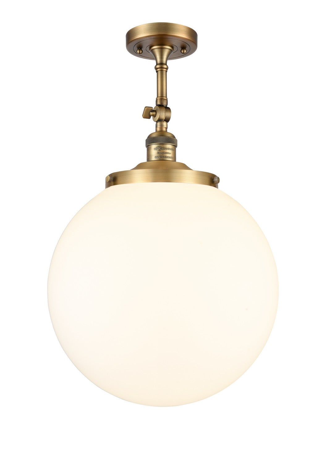 Innovations Franklin Restoration 201F-BB-G201-14 Ceiling Light - Brushed Brass