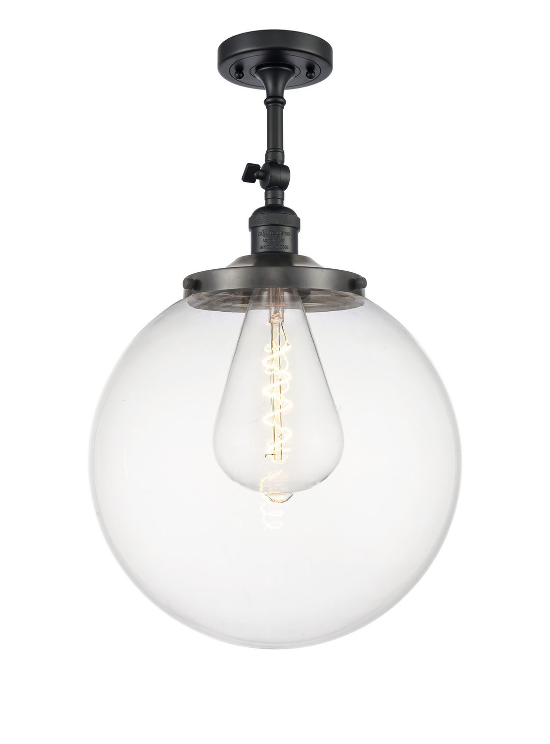 Innovations Franklin Restoration 201F-BK-G202-14 Ceiling Light - Matte Black