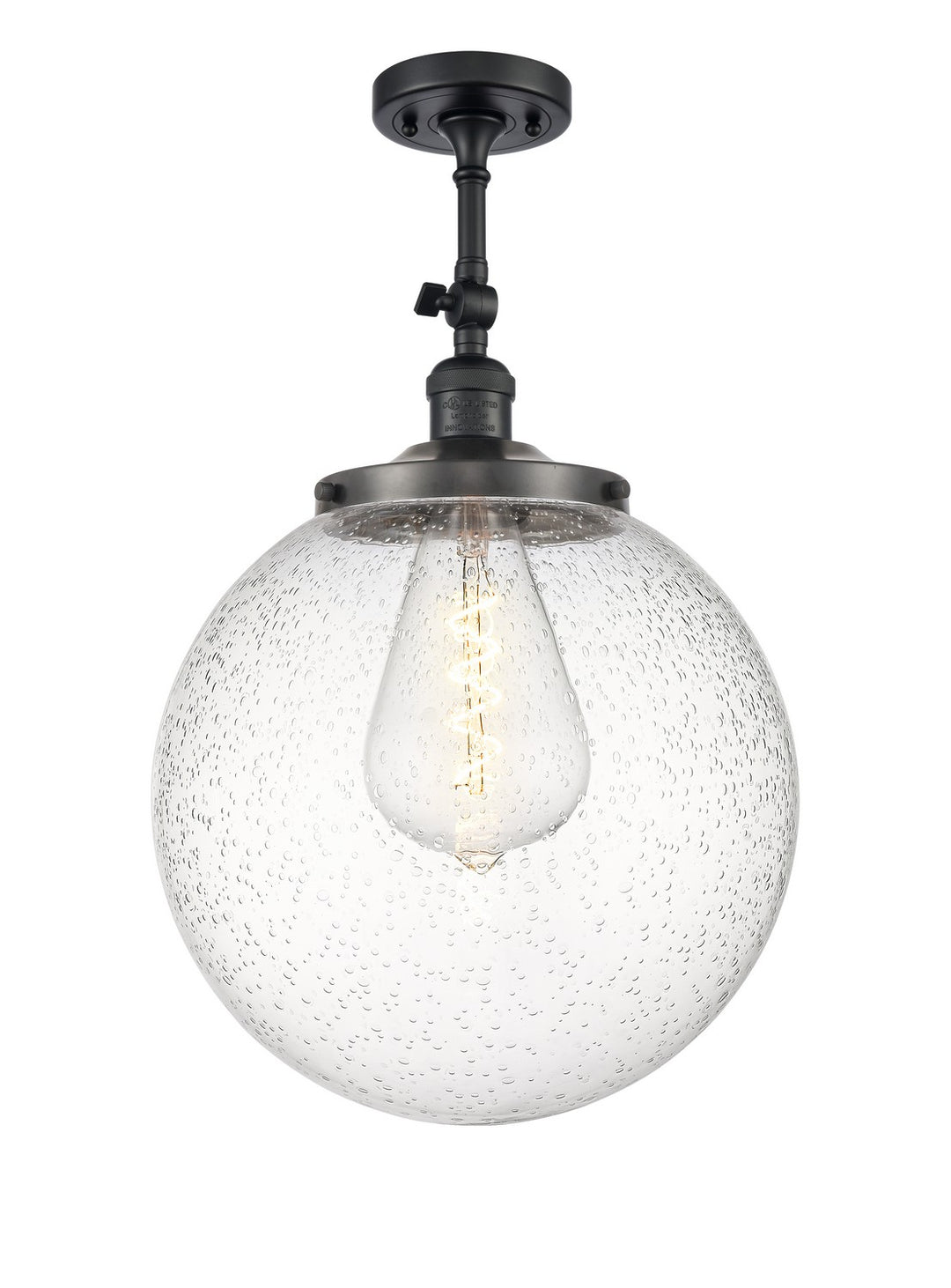 Innovations Franklin Restoration 201F-BK-G204-14 Ceiling Light - Matte Black