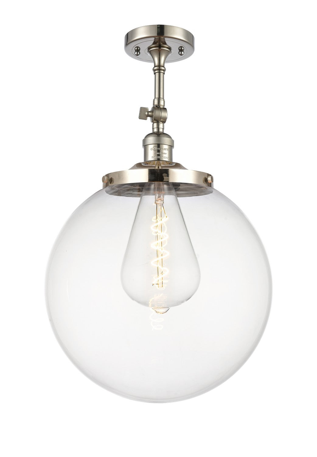 Innovations Franklin Restoration 201F-PN-G202-14 Ceiling Light - Polished Nickel