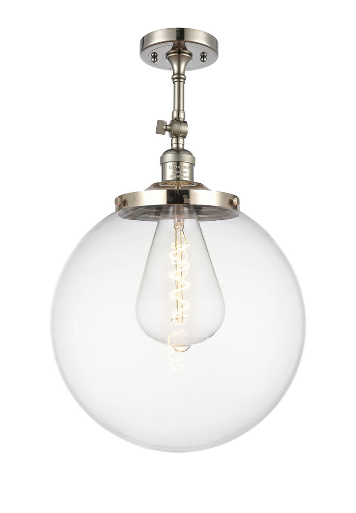 Innovations Franklin Restoration 201F-PN-G202-14 Ceiling Light - Polished Nickel