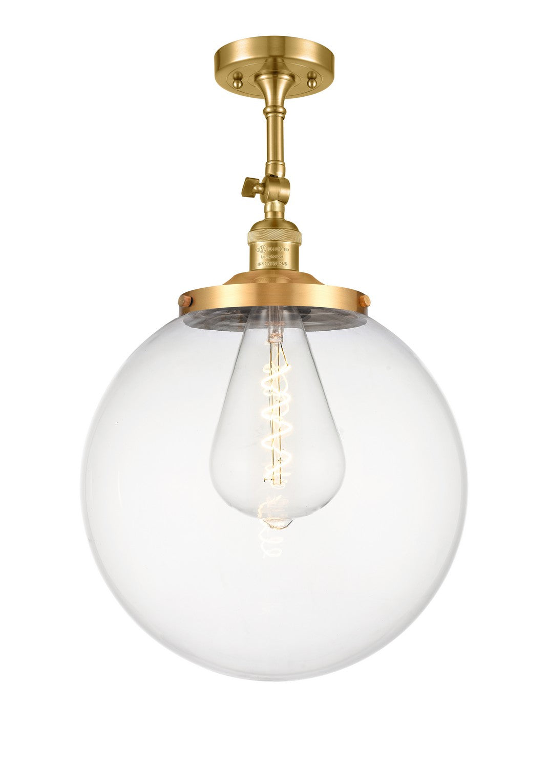 Innovations Franklin Restoration 201F-SG-G202-14 Ceiling Light - Satin Gold