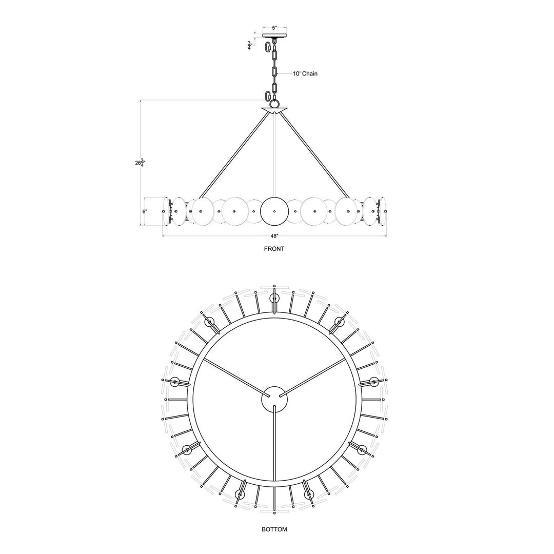 Varaluz Cosmos 370C09MB Chandelier Light - Matte Black