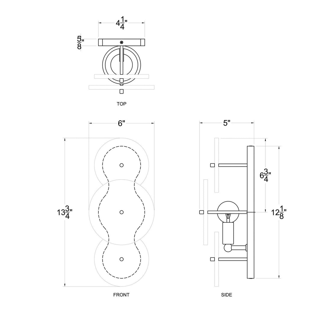 Varaluz Cosmos 370W01MB Wall Sconce Light - Matte Black