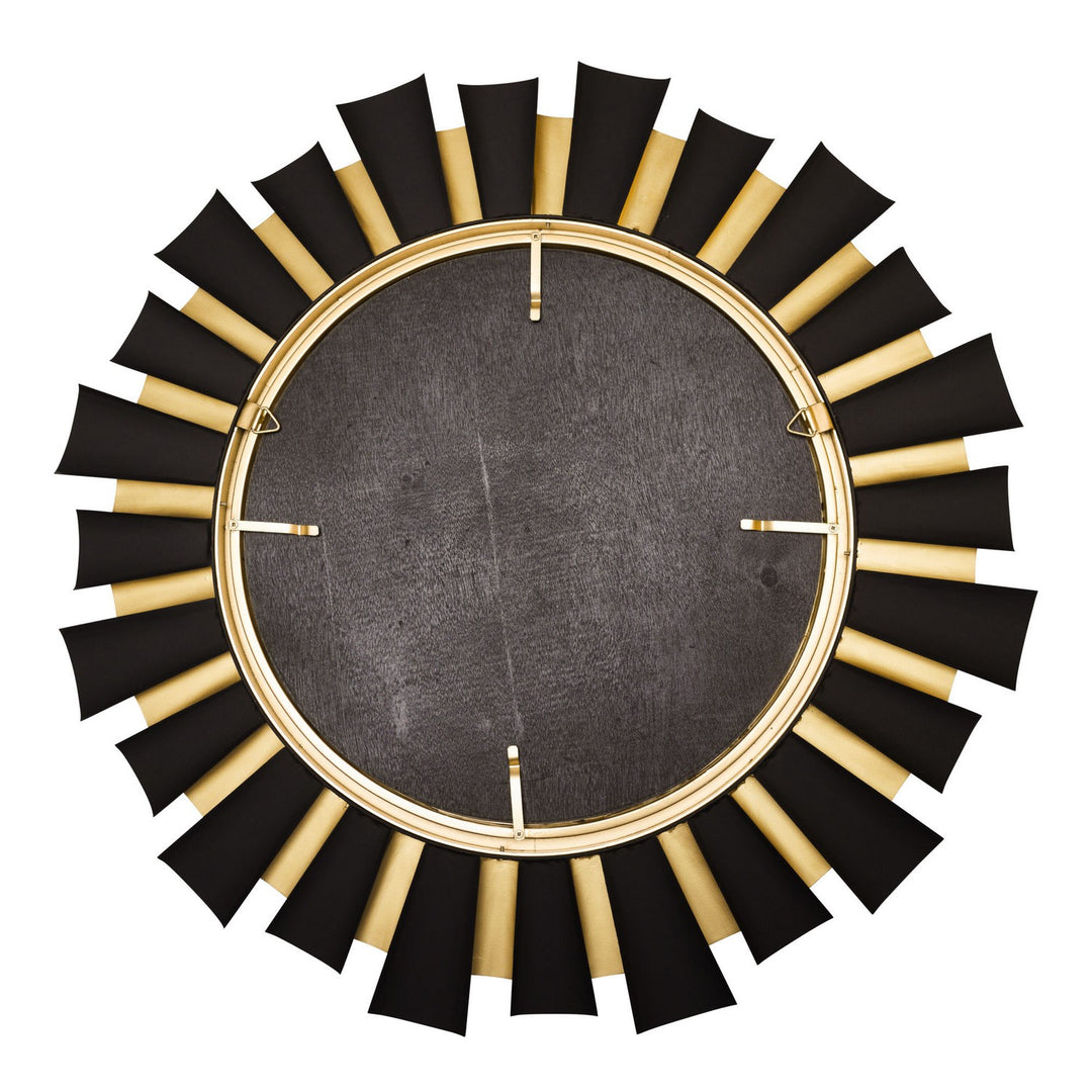 Varaluz Lighting 372MI36MBFG Modern Daphne Mirror Matte Black/French Gold