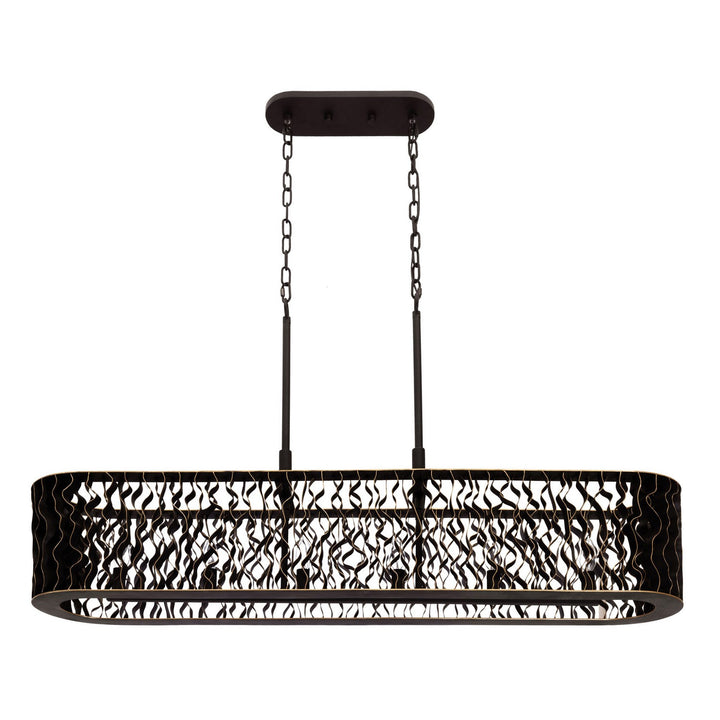 Varaluz Estela 380N06MBFG Pendant Light - Matte Black/French Gold