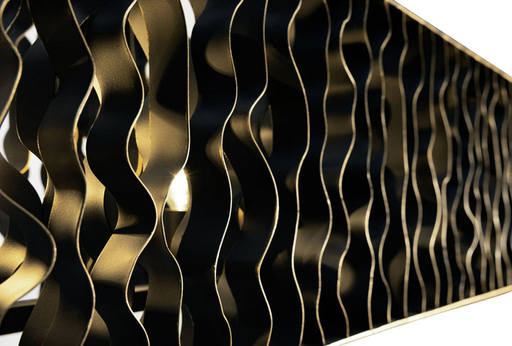 Varaluz Estela 380N06MBFG Pendant Light - Matte Black/French Gold