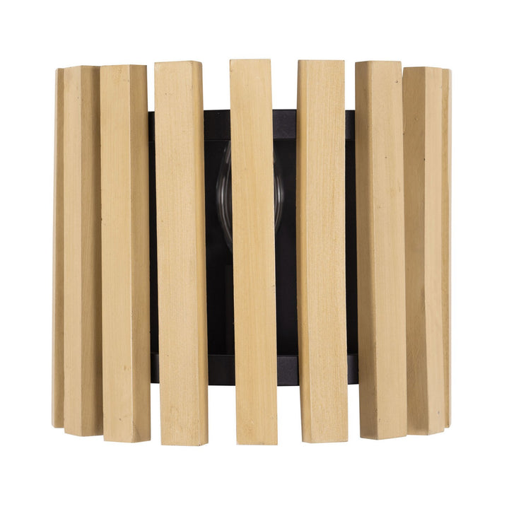 Varaluz Suratto 387W01MBH Wall Sconce Light - Matte Black/Honey Blonde