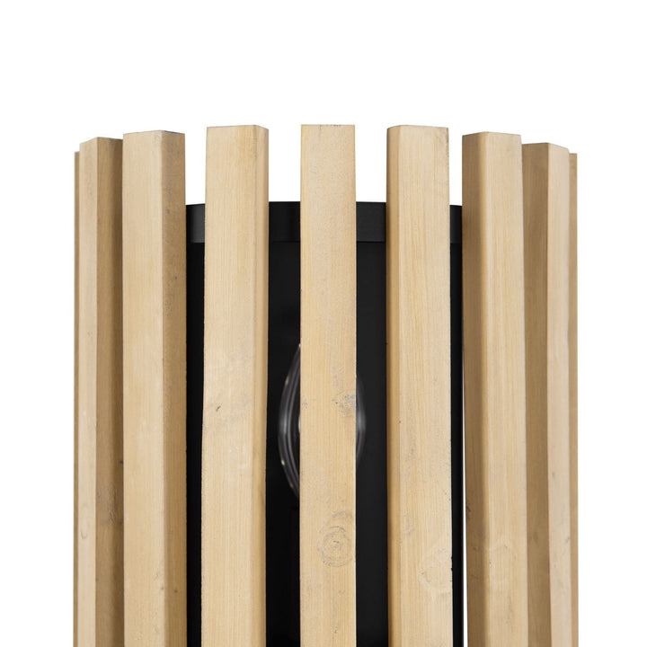 Varaluz Suratto 387W01MBH Wall Sconce Light - Matte Black/Honey Blonde