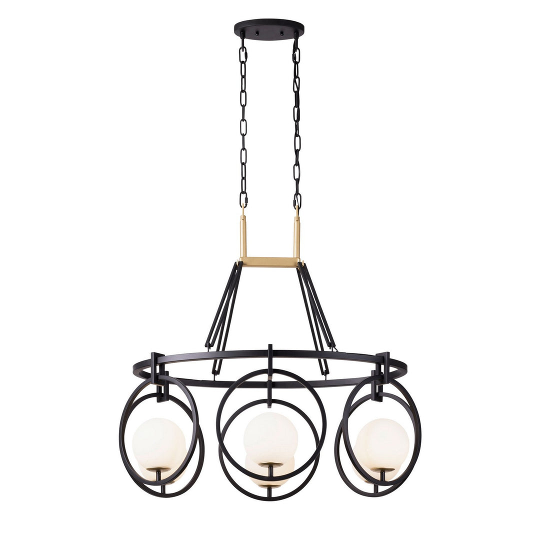Varaluz Stopwatch 388N06MBFG Pendant Light - Matte Black/French Gold