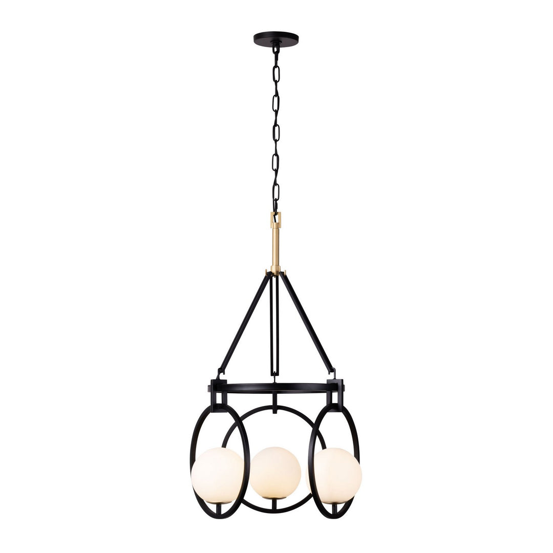 Varaluz Stopwatch 388P03MBFG Pendant Light - Matte Black/French Gold