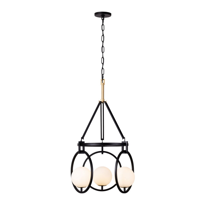 Varaluz Stopwatch 388P03MBFG Pendant Light - Matte Black/French Gold
