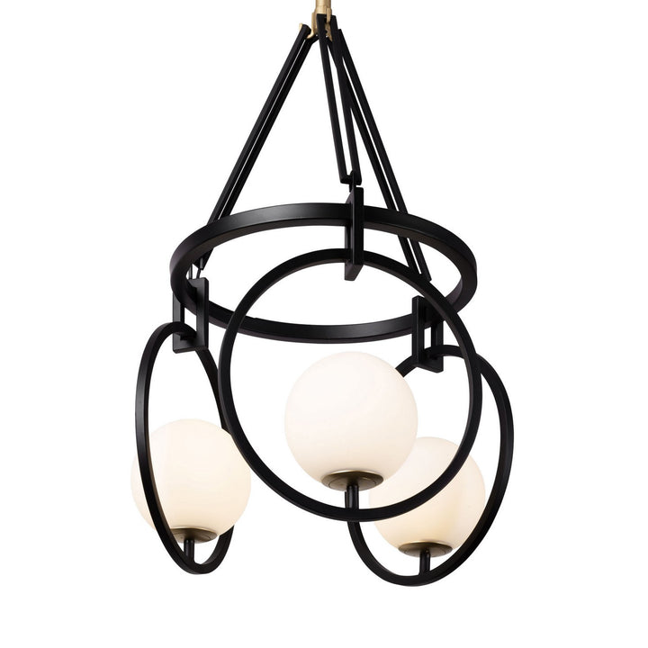 Varaluz Stopwatch 388P03MBFG Pendant Light - Matte Black/French Gold