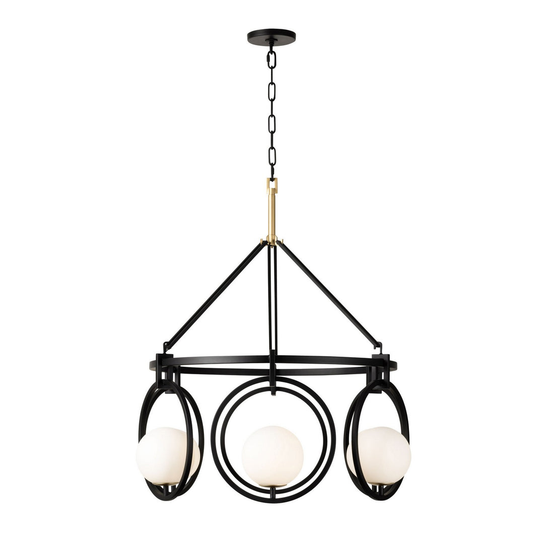 Varaluz Stopwatch 388P06MBFG Pendant Light - Matte Black/French Gold