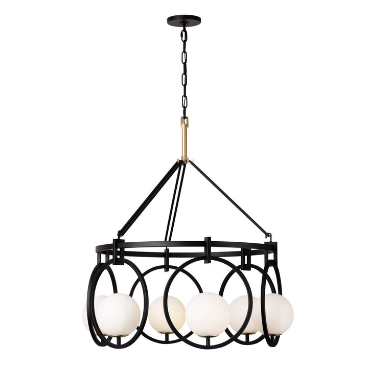 Varaluz Stopwatch 388P06MBFG Pendant Light - Matte Black/French Gold