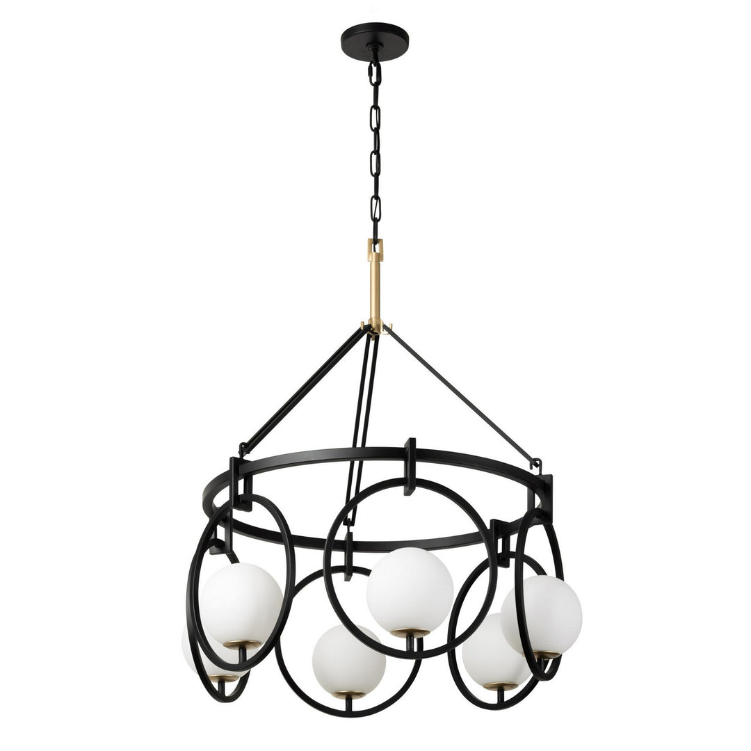 Varaluz Stopwatch 388P06MBFG Pendant Light - Matte Black/French Gold