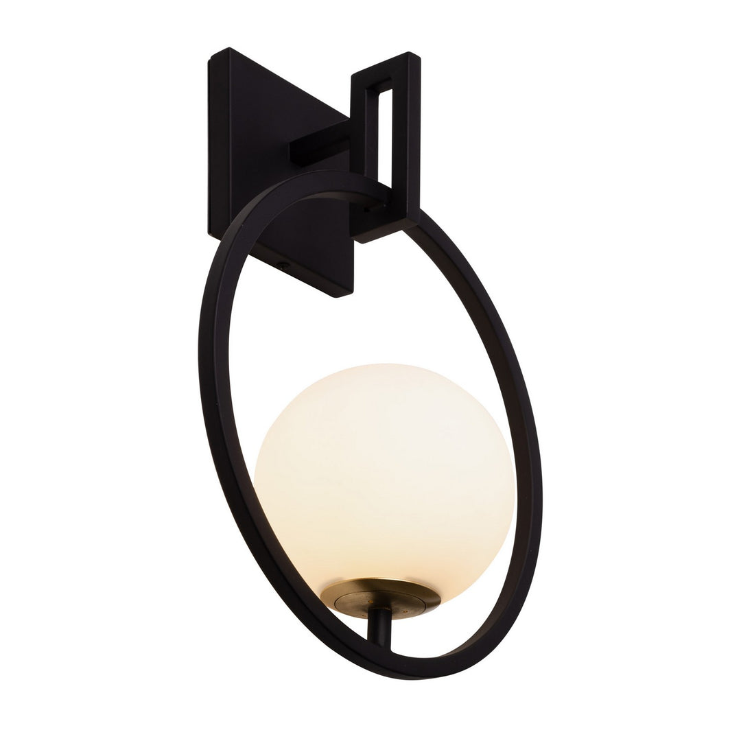 Varaluz Stopwatch 388W01SMBFG Wall Sconce Light - Matte Black/French Gold