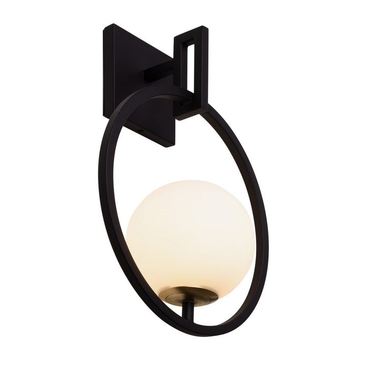 Varaluz Stopwatch 388W01SMBFG Wall Sconce Light - Matte Black/French Gold