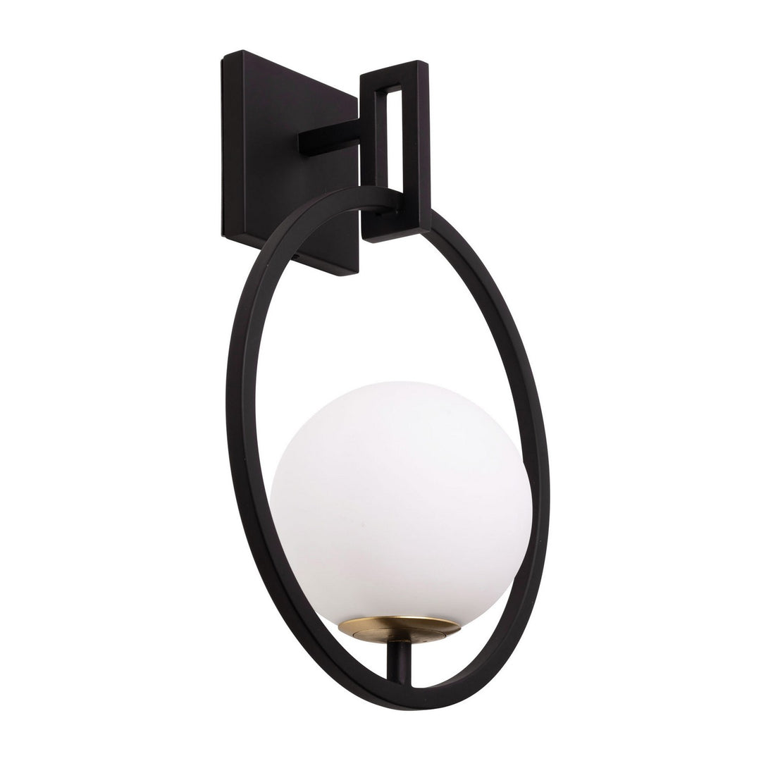 Varaluz Stopwatch 388W01SMBFG Wall Sconce Light - Matte Black/French Gold