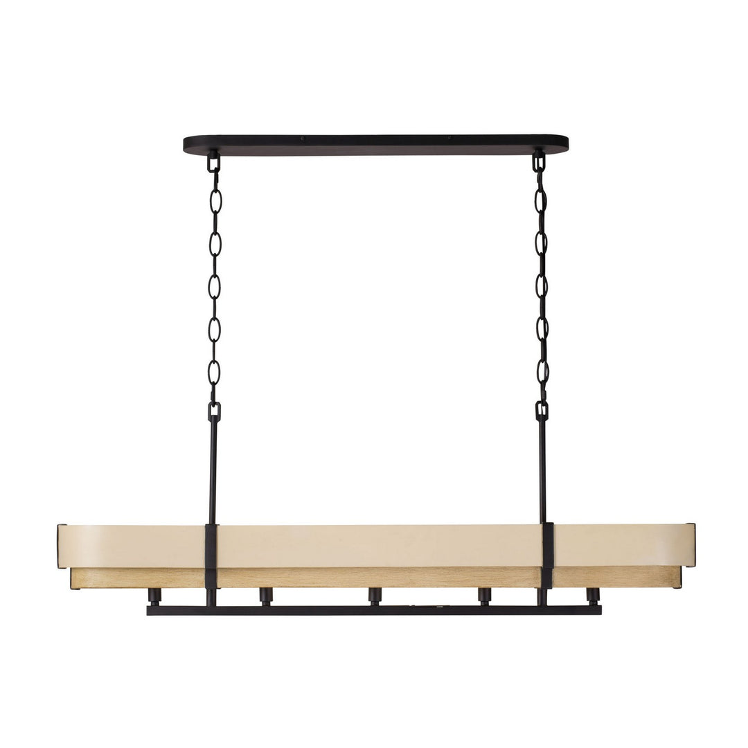Varaluz Blonde Moment 389N05MBHN Pendant Light - Matte Black/Honey/Medium Oak