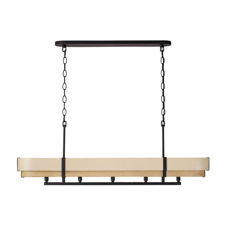 Varaluz Blonde Moment 389N05MBHN Pendant Light - Matte Black/Honey/Medium Oak