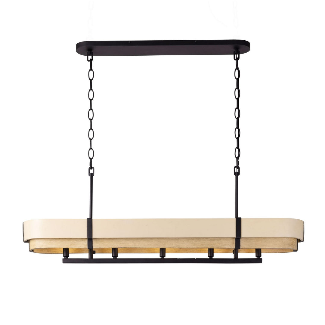 Varaluz Blonde Moment 389N05MBHN Pendant Light - Matte Black/Honey/Medium Oak