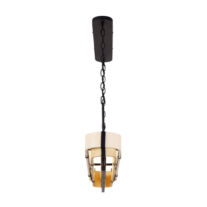 Varaluz Blonde Moment 389N05MBHN Pendant Light - Matte Black/Honey/Medium Oak