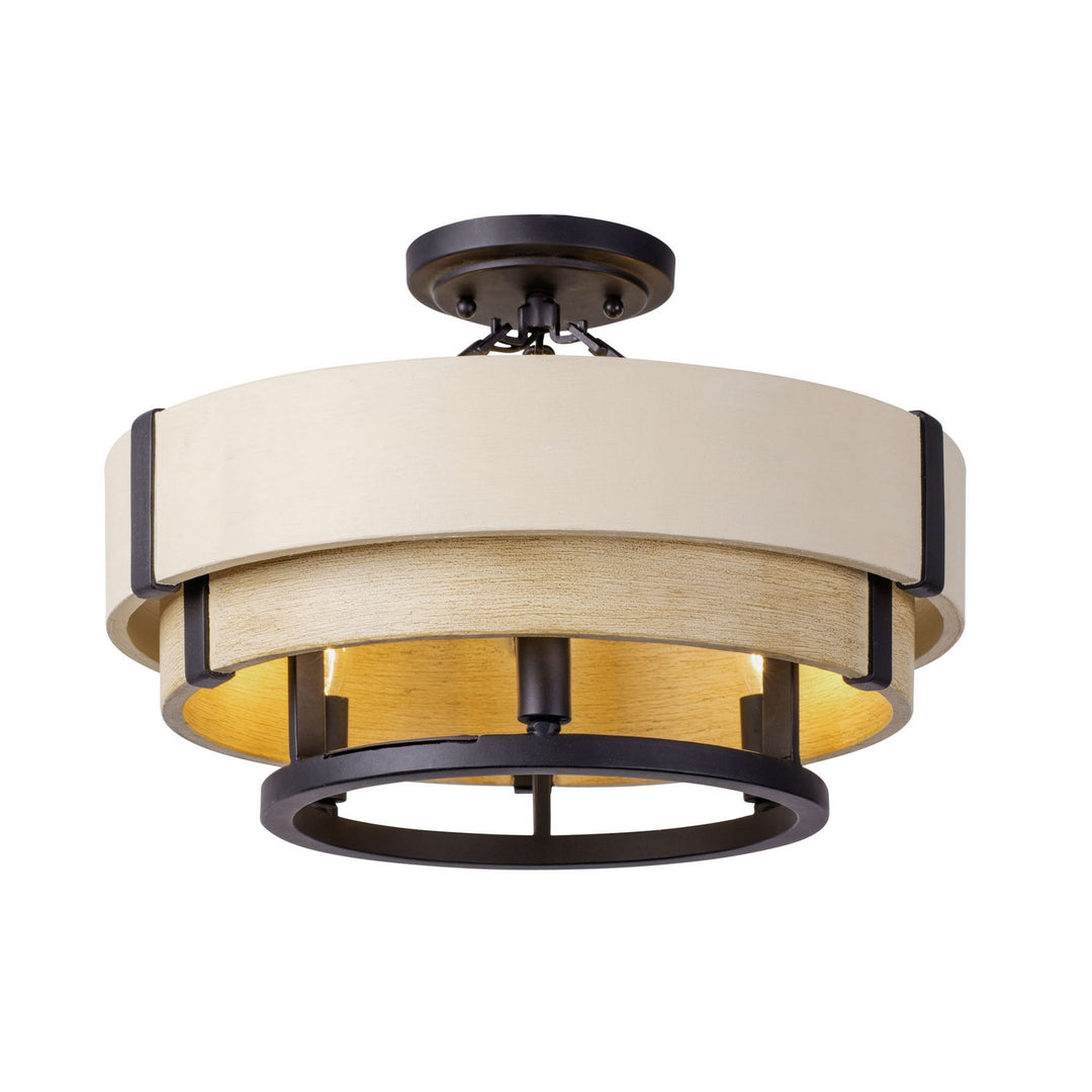 Varaluz Blonde Moment 389S03MBHN Ceiling Light - Matte Black/Honey/Medium Oak