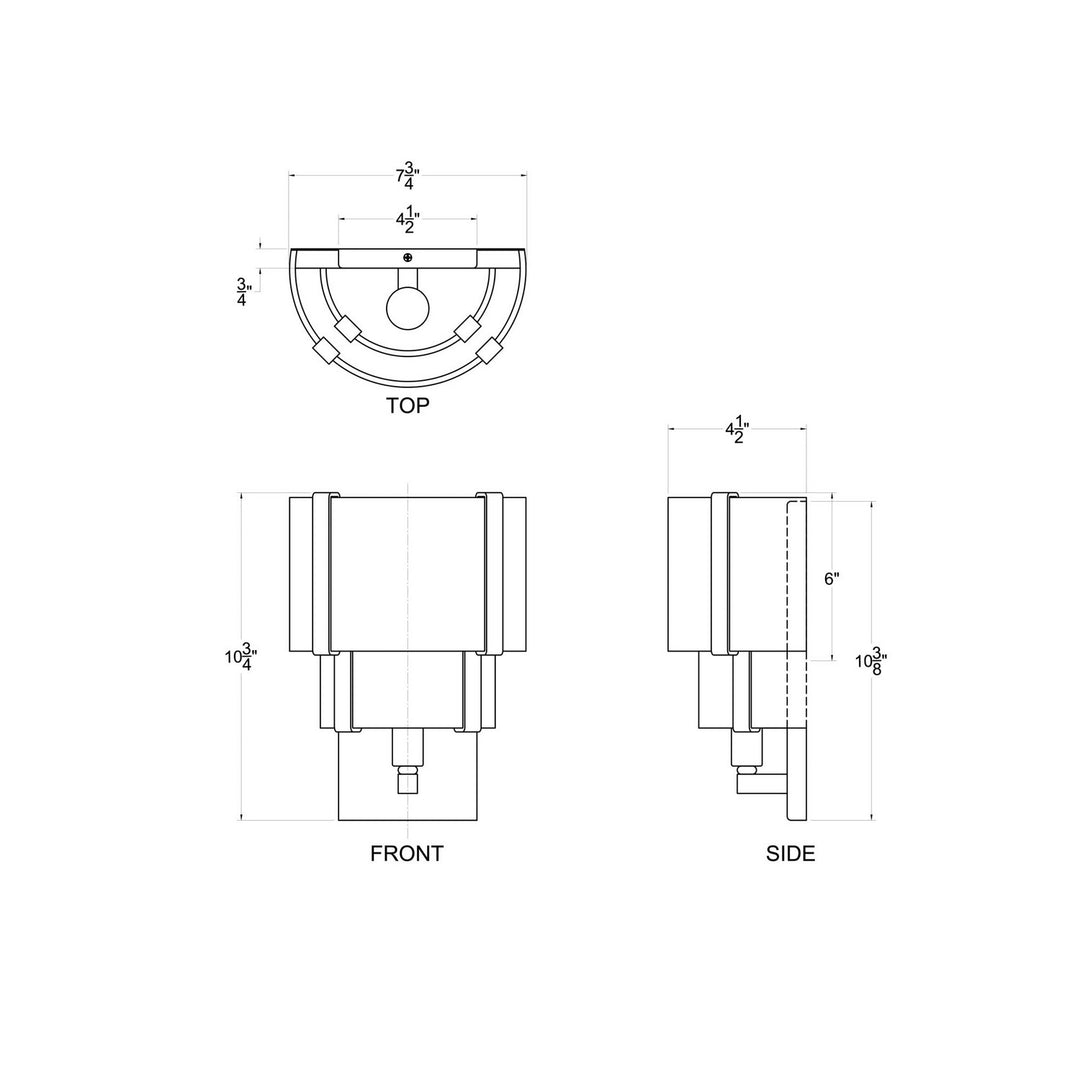Varaluz Blonde Moment 389W01MBHN Wall Sconce Light - Matte Black/Honey/Medium Oak