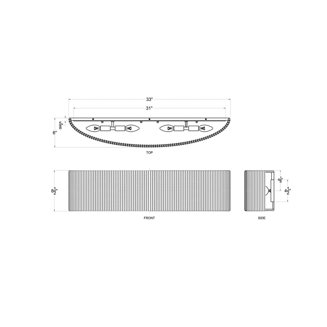 Varaluz Jacob's Ladder 391B04FG Bath Vanity Light 33 in. wide - French Gold