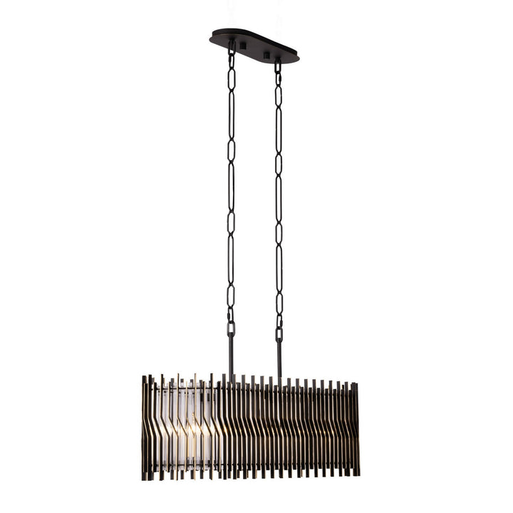 Varaluz Park Row 393N05MBFG Pendant Light - Matte Black/French Gold