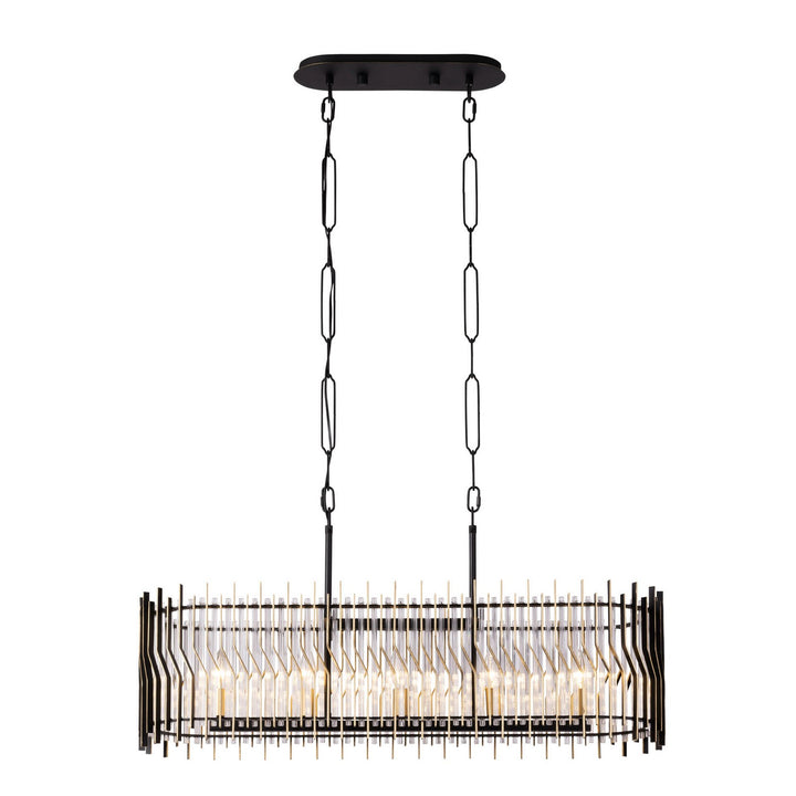 Varaluz Park Row 393N05MBFG Pendant Light - Matte Black/French Gold