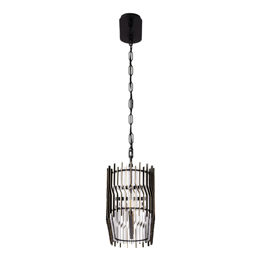 Varaluz Park Row 393N05MBFG Pendant Light - Matte Black/French Gold