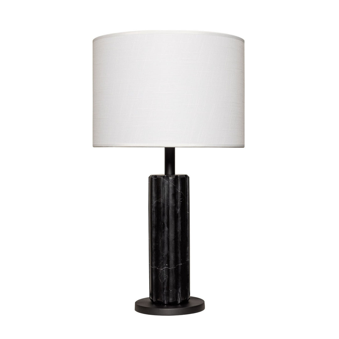 Varaluz Lighting 394T01MBBM Modern Sentu Lamp Matte Black/Black Marble
