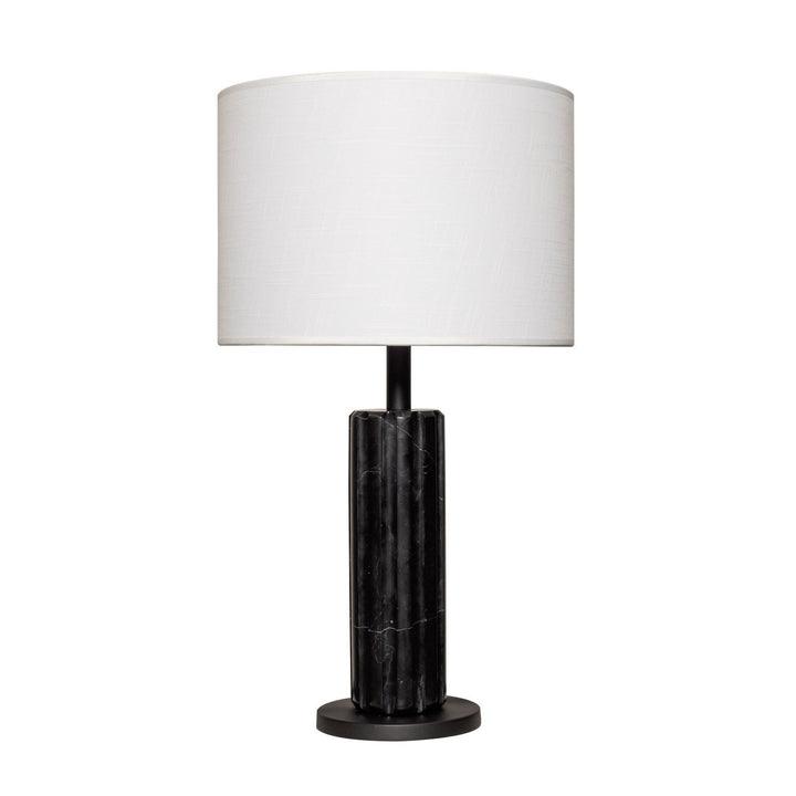 Varaluz Lighting 394T01MBBM Modern Sentu Lamp Matte Black/Black Marble